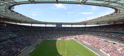 La finale du Mondial 2007 de rugby se déroulera au Stade de France le 20 octobre.© Stade de France ® - Macary, Zublena et Regembal, Costantini – Architectes, ADAGP – Paris – 2007, photo : Frédéric Aguilhon