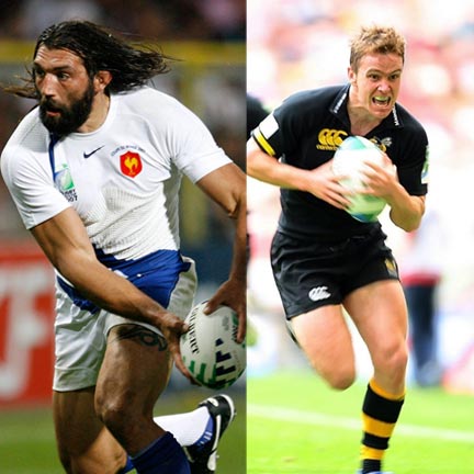 Le Français Sébastien Chabal (g.) sera opposé à l'Irlandais Eoin Reddan. (Photos : AFP et Reuters)