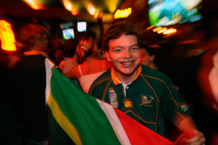 La joie des supporteurs à Edenvale, non loin de Johannesburg.(Photo : Reuters)