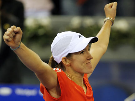 Justine Henin gagne son deuxième Masters de suite.(Photo: Reuters)