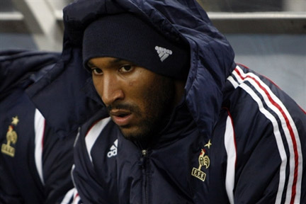 L'attaquant international français Nicolas Anelka, le 16 novembre 2007 au Stade de France.(Photo : AFP)