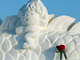 Sculptures de glace représentant les mascottes olympiques à Shenyang, le 6 janvier 2008. (Photo: Reuters)