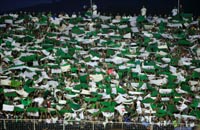 Une mer de drapeaux derrière l'Algérie à Blida.(Photo: Reuters)