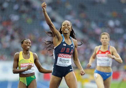 Jamais couronnée sur la scène mondiale, Sanya Richards a remporté le 400 m en 49''00.(Photo: Reuters)